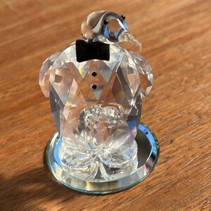 ZOO AUSTRIAN CRYSTAL PENGUIN Black eyes Bow Tie buttons - NO BOX - SWAROVSKI